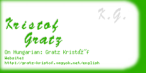 kristof gratz business card